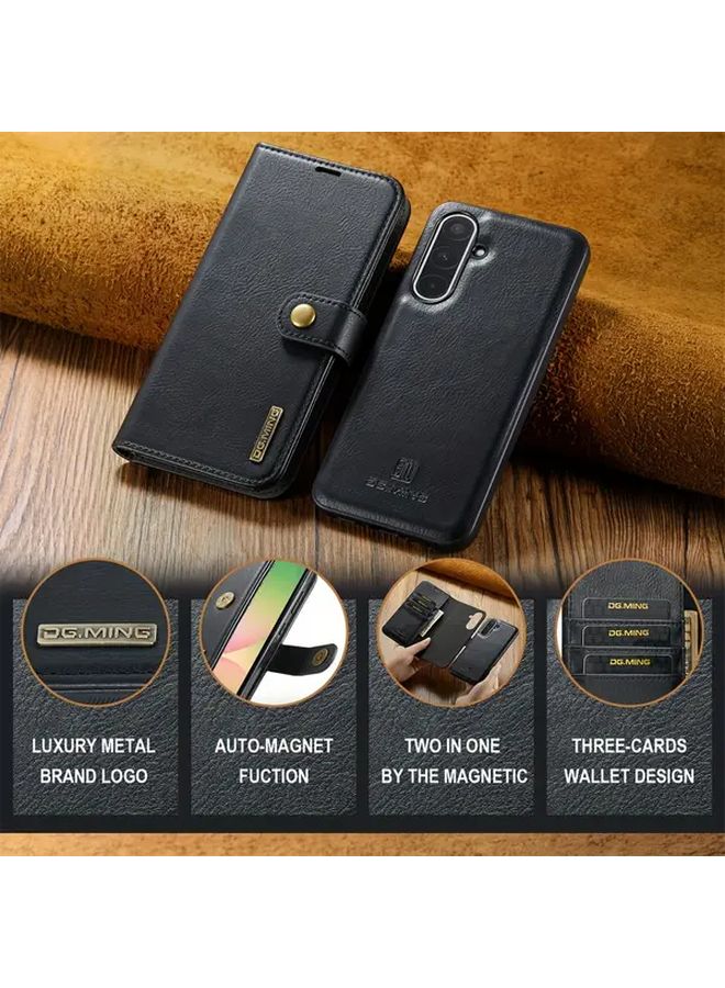 Blue Faux Leather Wallet Case For Samsung Galaxy A36 2 In 1 Flip Cover Phone Holder - Image 4